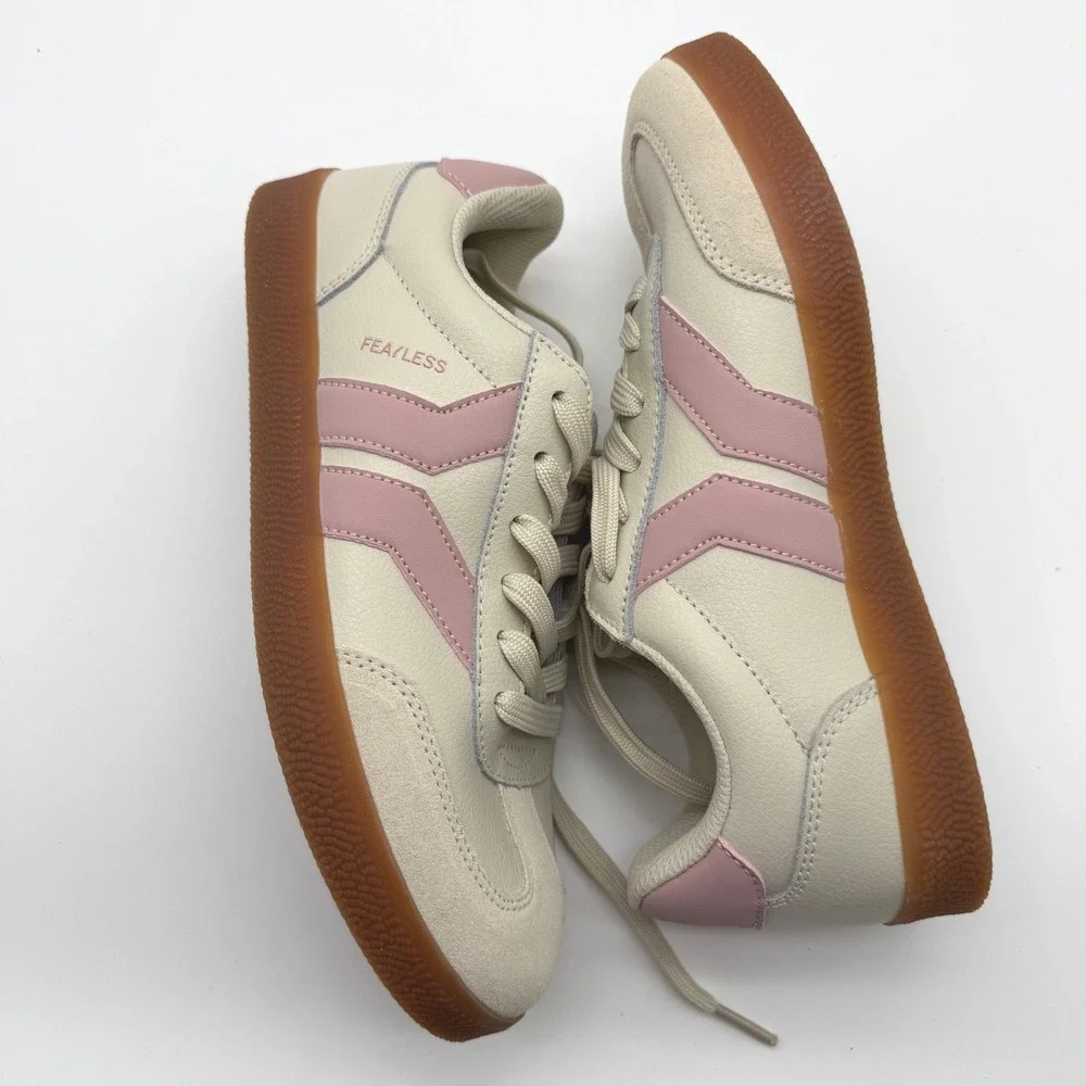 C.O.B. Culture of Brave Fearless sneakers Size 38 Pink Leather Gum Sole retro